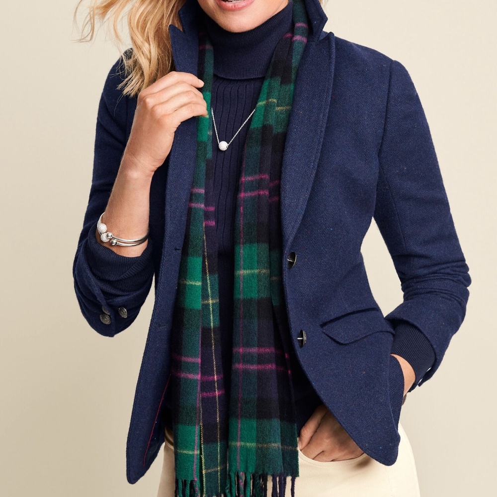 TALBOT SHETLAND WOOL BLAZER NAVY 6
